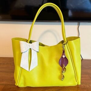 🦄 Key Lime Large Verona Portland Leather Bag